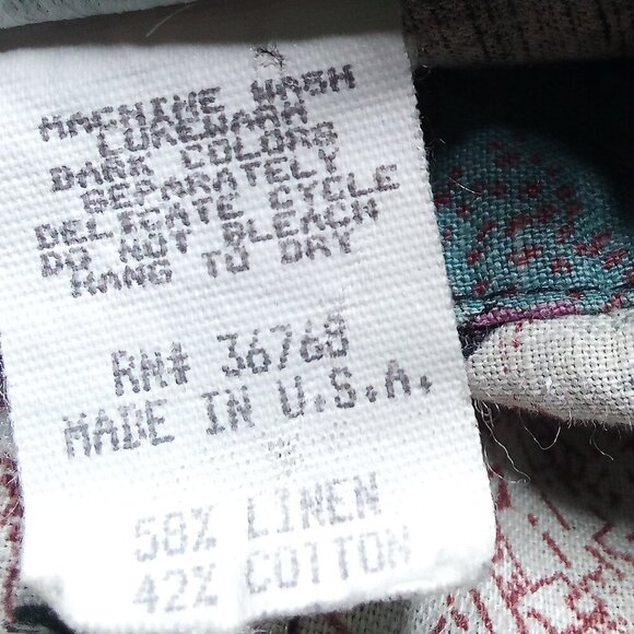 Vintage BTX Abstract Geometric Pattern Button Shirt Short Sleeve - Picture 4 of 6